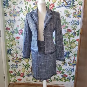 Josephine ChauseWomen's Tweed Jacket and Skirt Set - Size 4